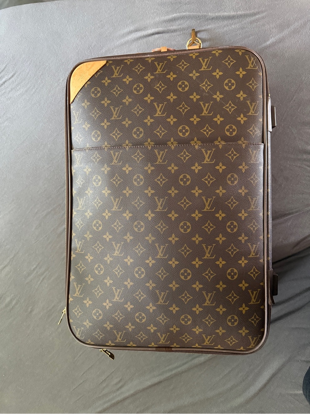 Louis Vuitton Monogram Canvas Rolling Carry-On in Brown and Tan